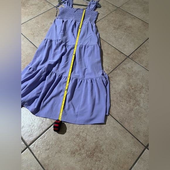 Entro Lavender Tiered Midi Dress - Picture 9 of 10
